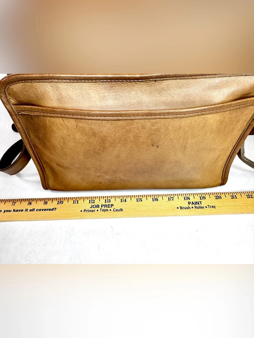 Coach Tan Leather Messenger Bag